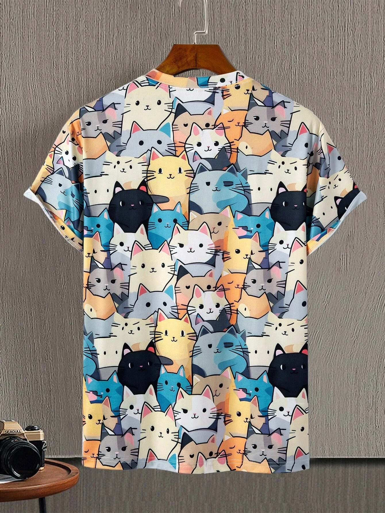 Men\'s T-Shirts Summer Cute Cat Pattern 3D Print Tops Tees Summer Women Streetwear Fashion Oversized T Shirt Men Clothing