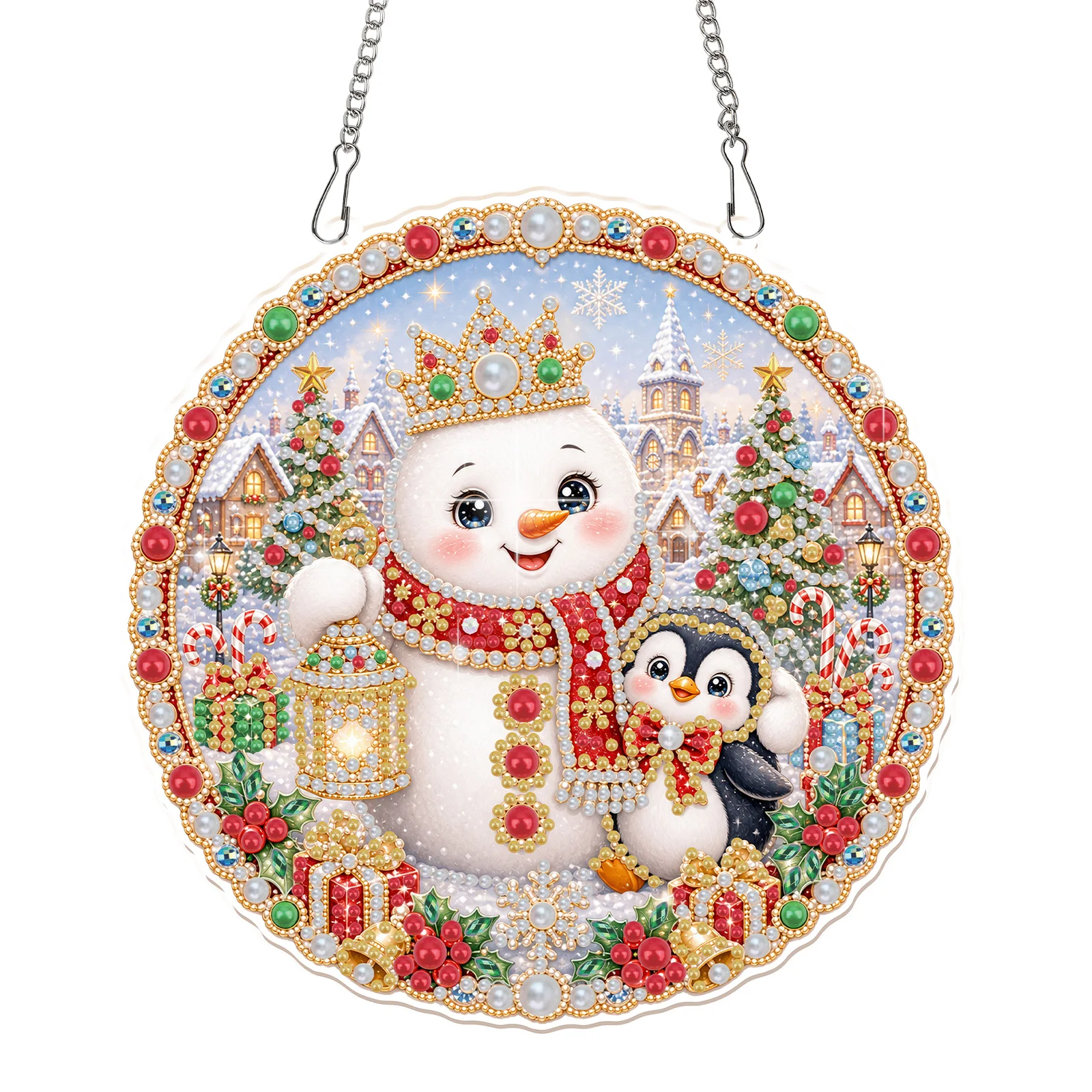 Art Craft For Christmas - Christmas Pearl Diamond Art Painting Pendant