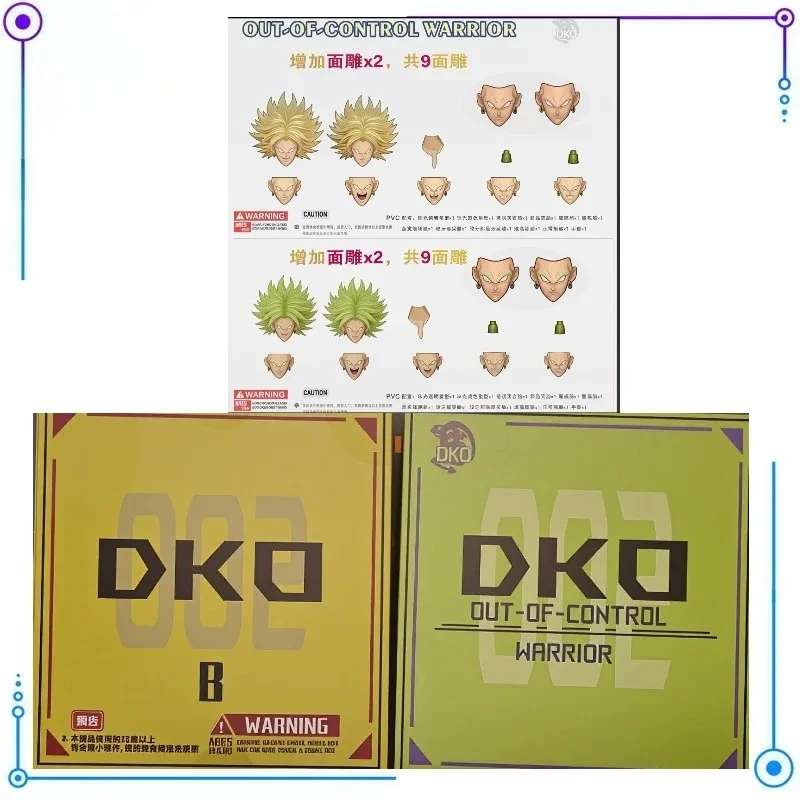

Spot Dragon Ball DKO Broly head carving accessory package God of War out of control adapted to the beast god body toy gift