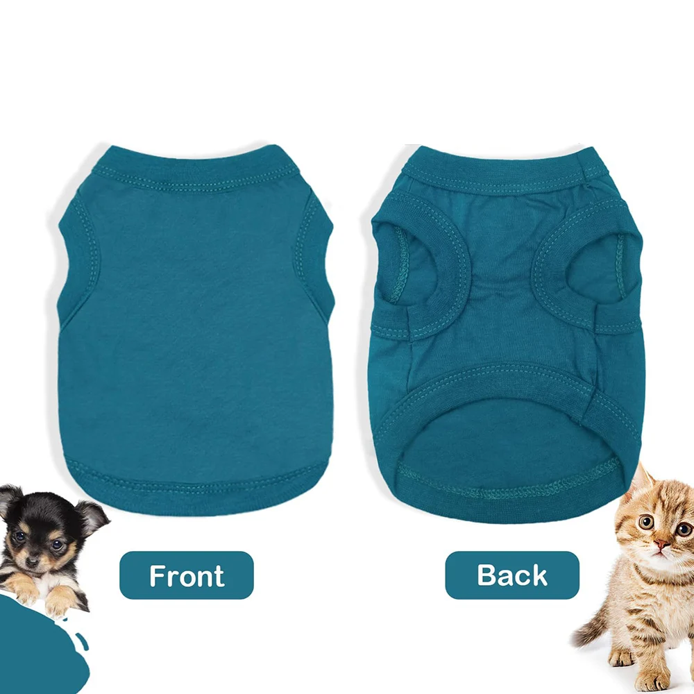 Dog Clothes for Small Dogs Summer Blank Dog Shirt Teacup Chihuahua Bottoming T Shirts Breathable Lightweight Soft Puppy Apparel