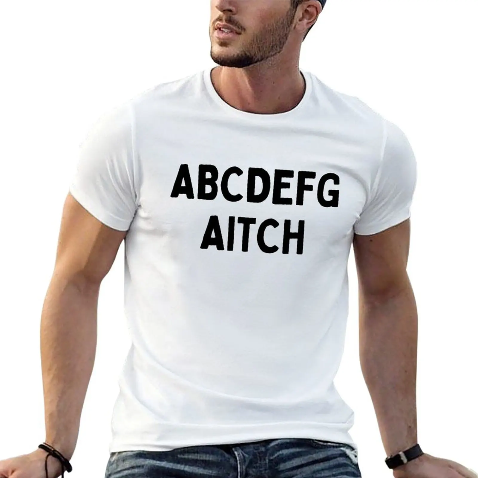 

Funniest British Slang A B C D E F G Aitch - H Alphabet Pronouns T-Shirt man tshirt T-Shirt