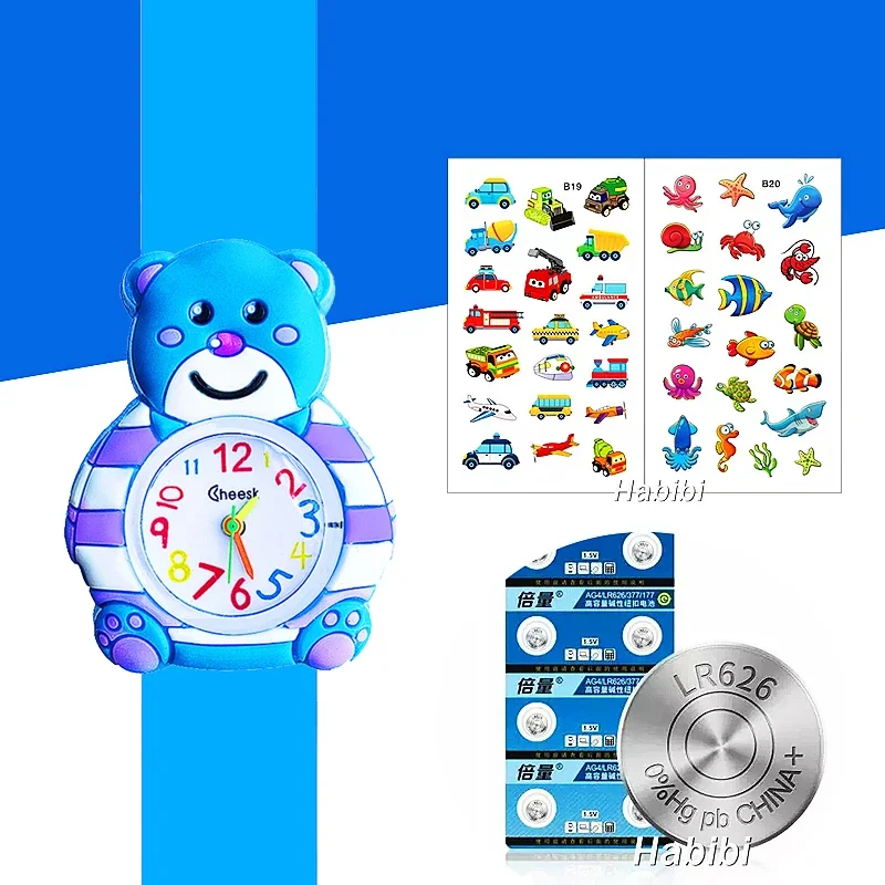 Cartoon Silicone Children Gift Watch for Boys and Girls Cute Colorful Lovely Kids Wristwatch Birthday Gift