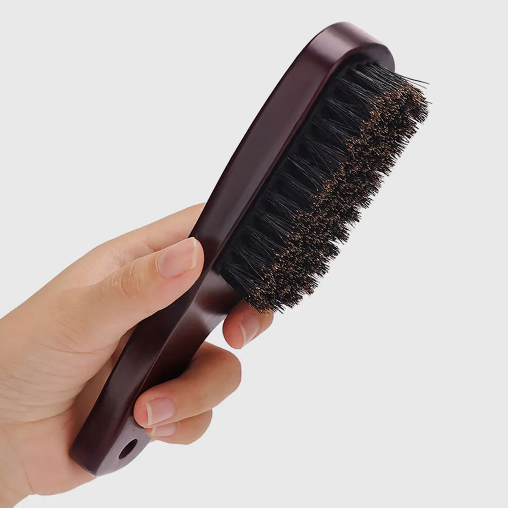 

Beard Brush Wood Handle Non Slip Grip Hair Styling Cleaning Flyaway Hair Grooming Barber Shop Portable Mustache Brush for Men