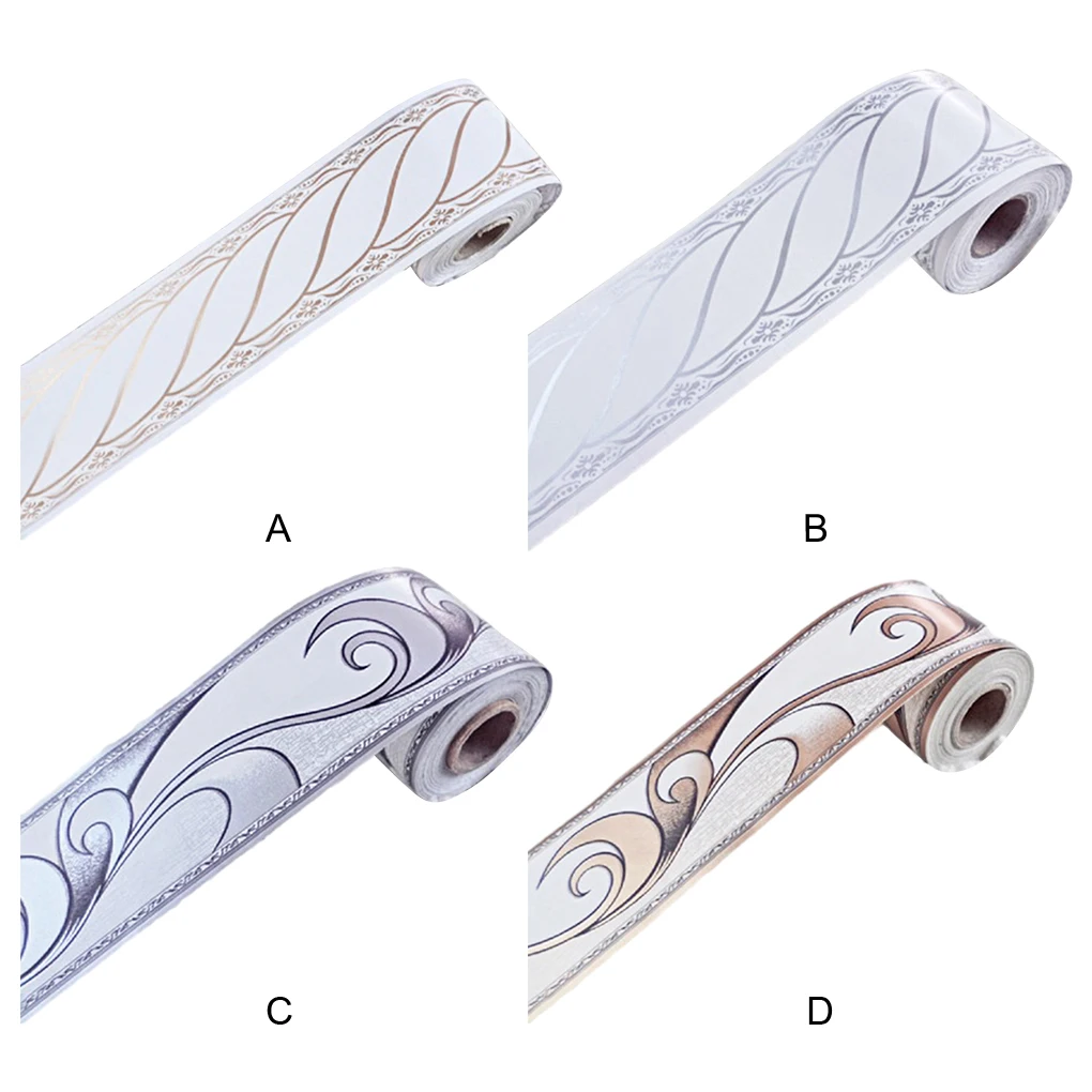 جدران الحدود ذاتية اللصق من بولي كلوريد الفينيل مع تطبيق واسع ، ورق حائط مقاوم للماء ، حدود ، 2 أو 3