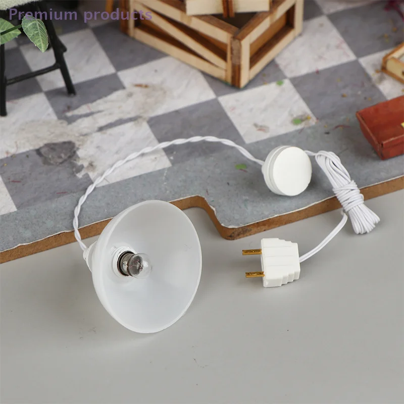 1/12 móveis em miniatura decoração casa de boneca acessórios para casa de bonecas simulação led lustre modelo casa de bonecas