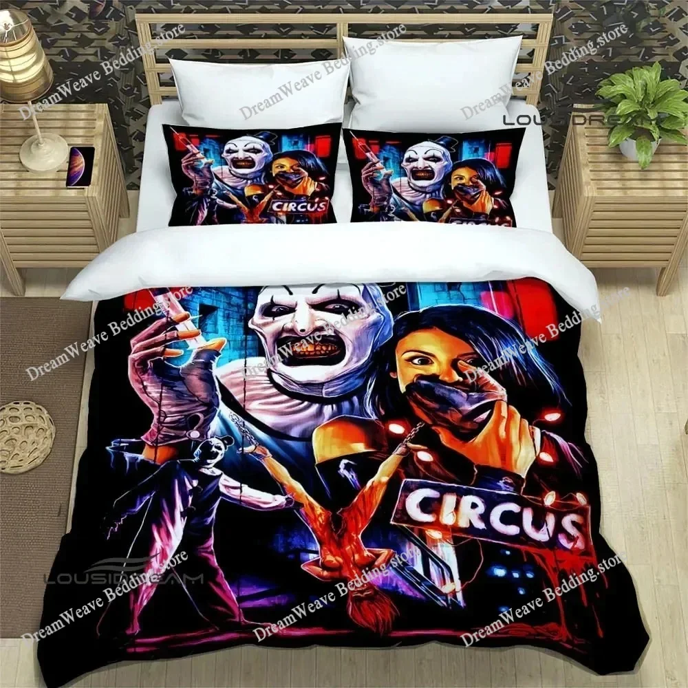 Terrifier Horror Printed Bedding Sets Exquisite Bed Supplies Set Duvet Cover Bed Comforter Set Bedding Set Luxury Birthday Gift9