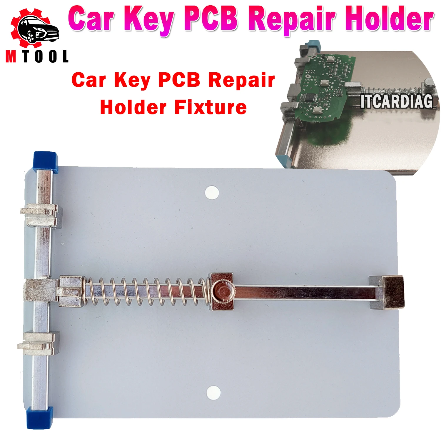 

Car Key PCB Repair Holder Stainless Steel Circuit Board Jig Soldering Desoldering PCB Repair Holder Fixtures Locksmith Tools