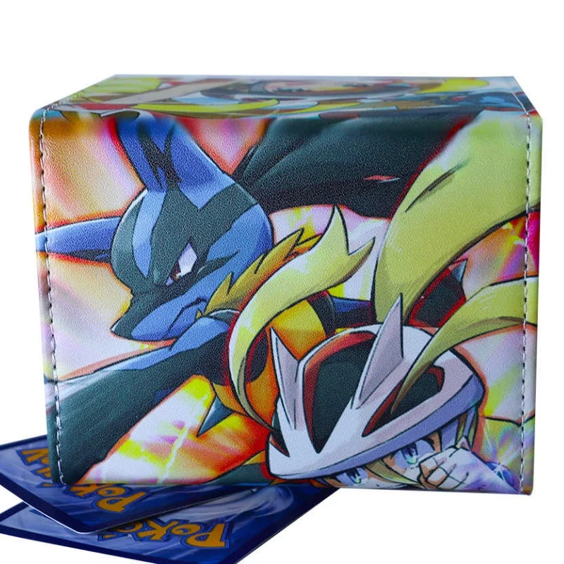 Korrina-Boîte de rangement de cartes de collection portable, Lucario Ptcg, bricolage, anime, jeu périphérique, cadeau pour un ami, nouveau