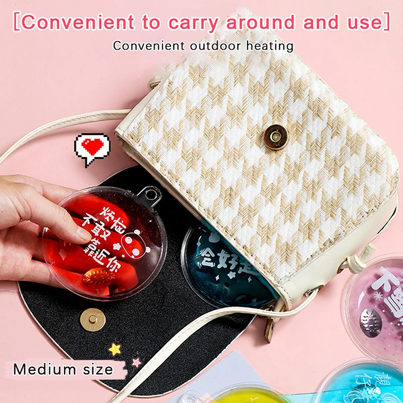 Cartoon Round Hand Warmer Portable Instant Heat Pad Outdoor Stove Hand Warmers Safe Self-heating Cold-proof Warming Abdomen Warm