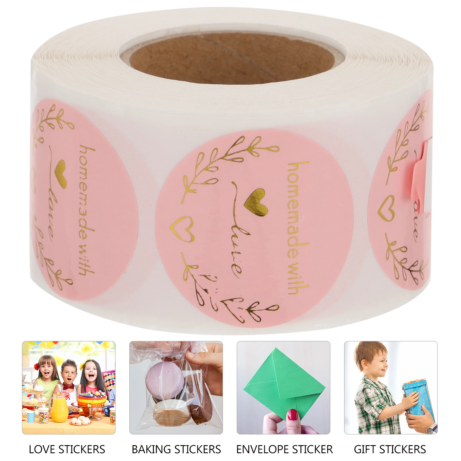 

Homemade Love Baking Stickers Sealing Gift Wrapping DIY Decorations Self adhesive Cake Pastry Chocolate Label