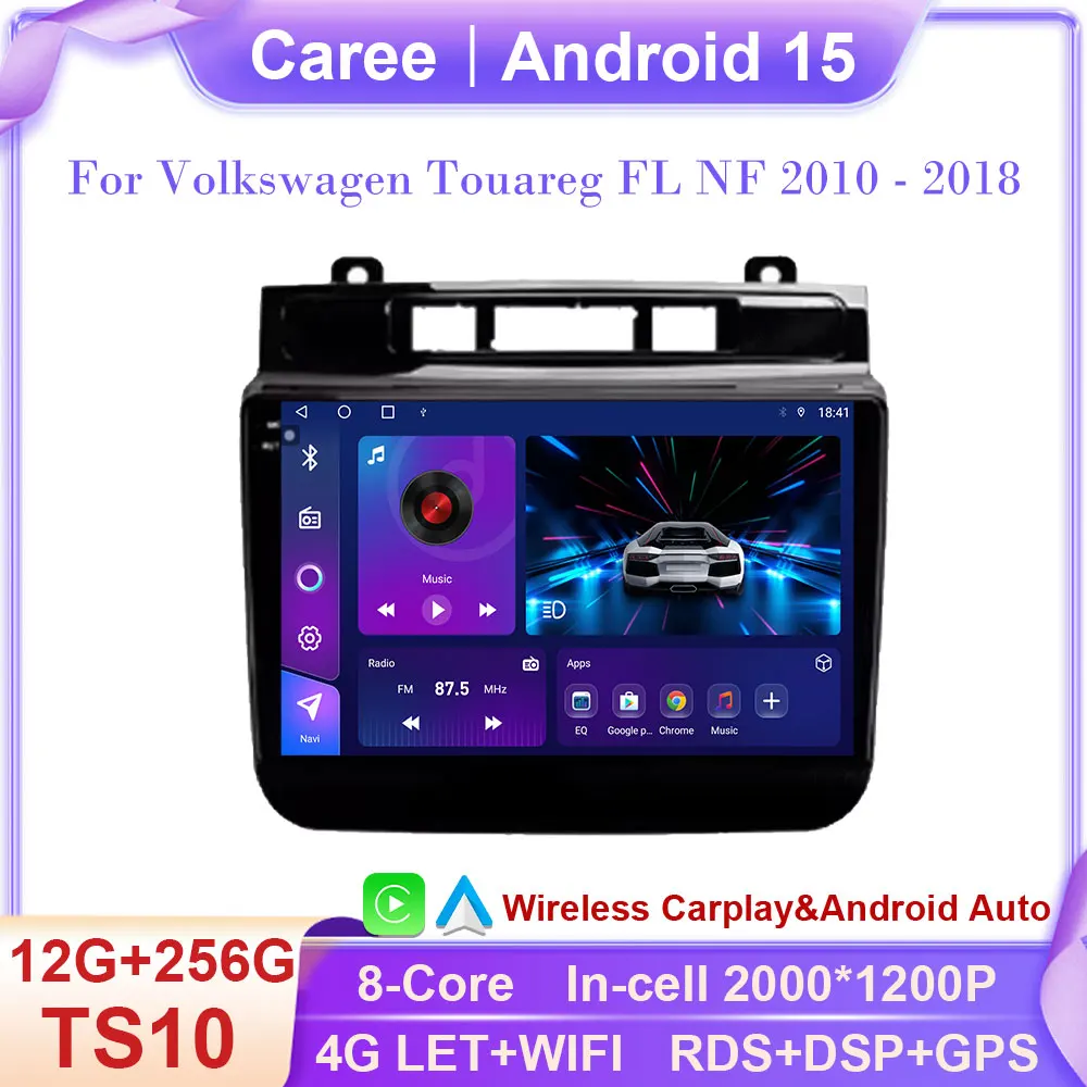 

For Volkswagen Touareg FL NF 2010 - 2018 Carplay Auto 4G+WIFI GPS Car Radio Navigation Multimedia Video Player Stereo Android 15