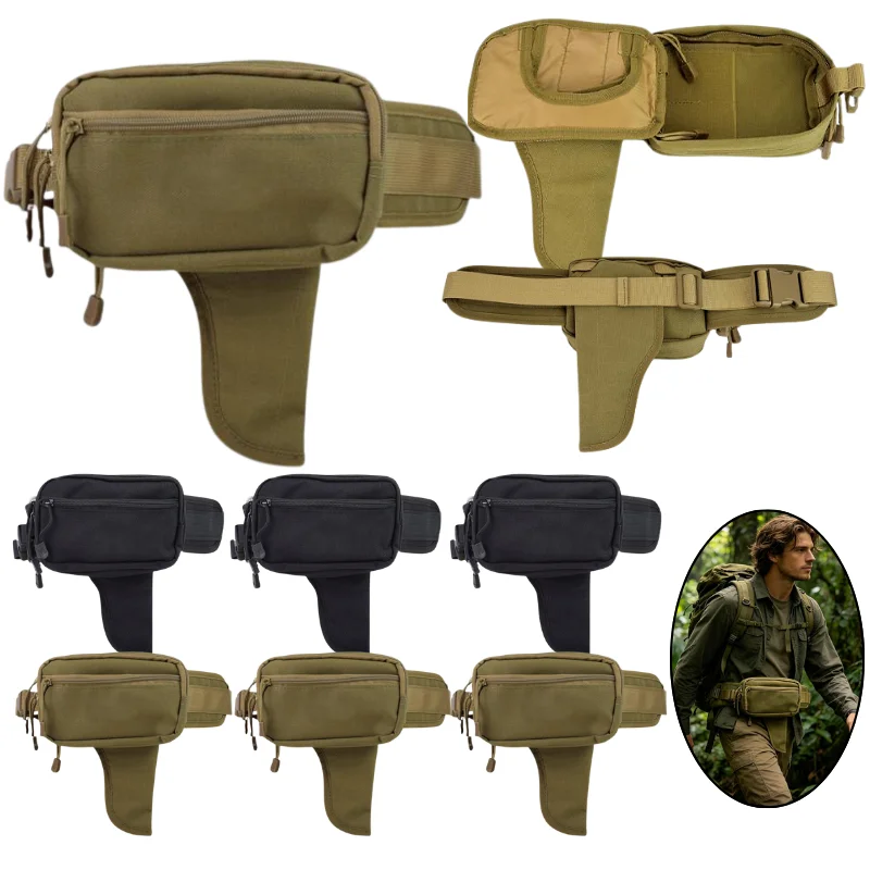 

1/2/3/5PCS Oxford Cloth Outdoor Tactical Bag Waterproof Waist Bag Adjustable Tactical Belt Bag for Hunting Camping Riding