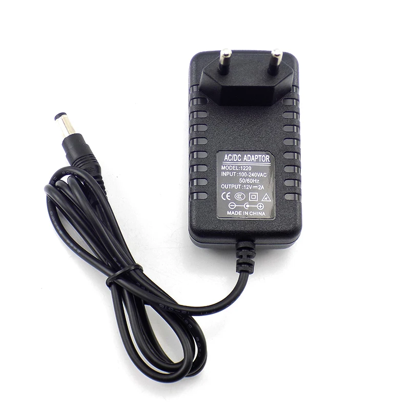12V 2A 2000mA US EU Plug 100-240V AC to DC Power Adapter Supply Charger Charging adapter for LED Strip Lamp Switch D5