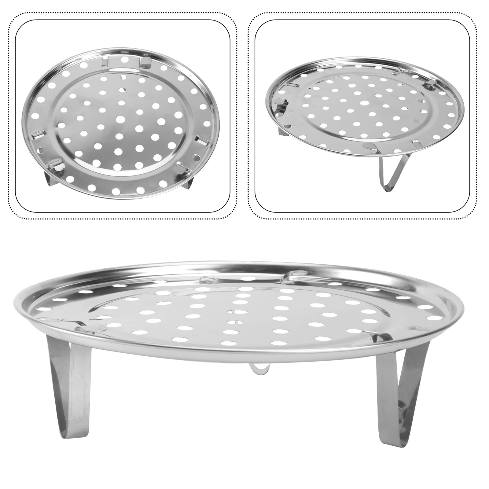 

Stainless Steel Steam Rack Steamer for Pots Round Steaming Cooking Utensils Stand