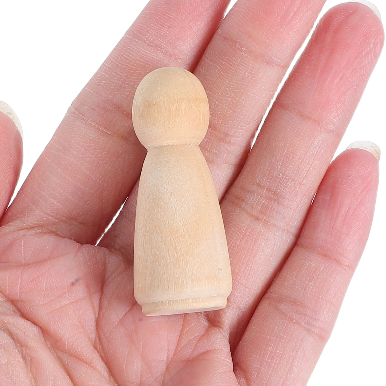

10Pcs Wooden Peg People Natural Plain Blank 45Mm DIY Wedding Cake Topper Craft Supplies Kids Hand Paint Keepsakes