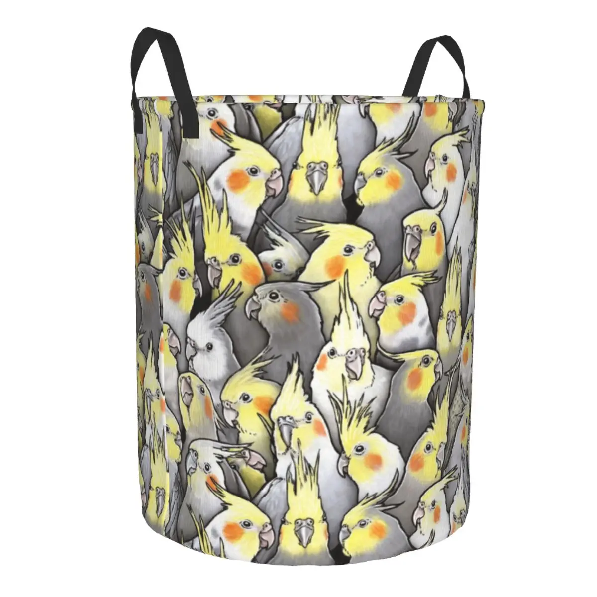 Funny Cockatiels Galore Laundry Hamper Large Storage Basket Parrot Birds Girls Boys Toy Organizer