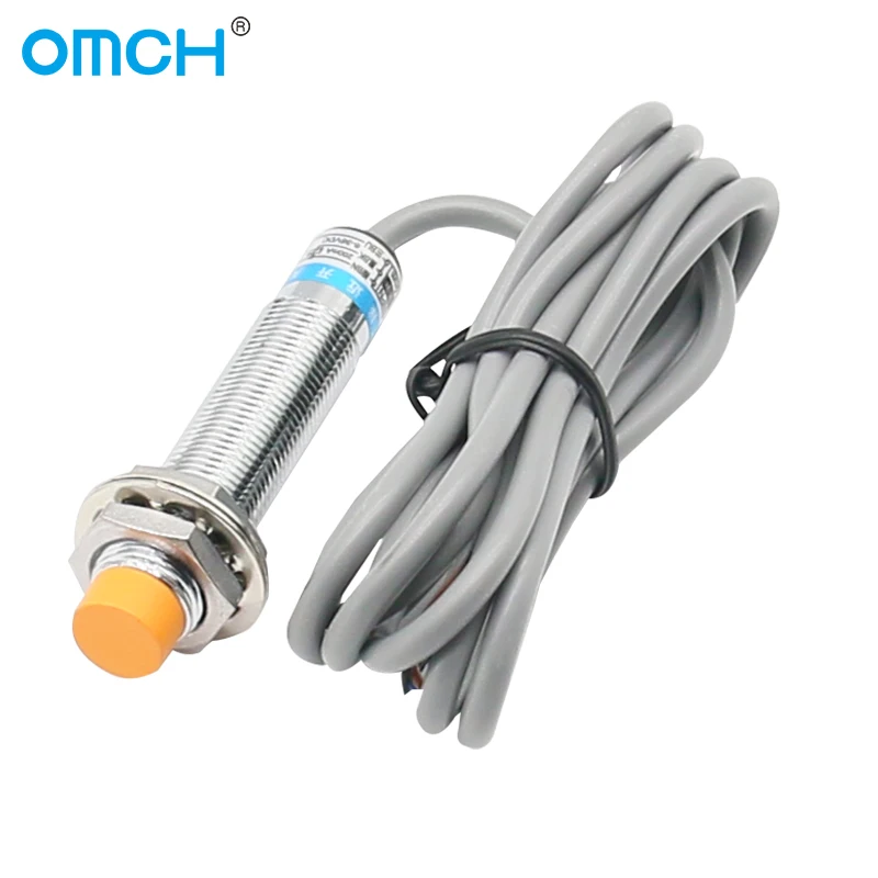 OMCH LJ12A3-4 시리즈 유도 근접 센서, M12 스위치, 직류 감지 거리 2mm, PNP NPN DC 6V-36V