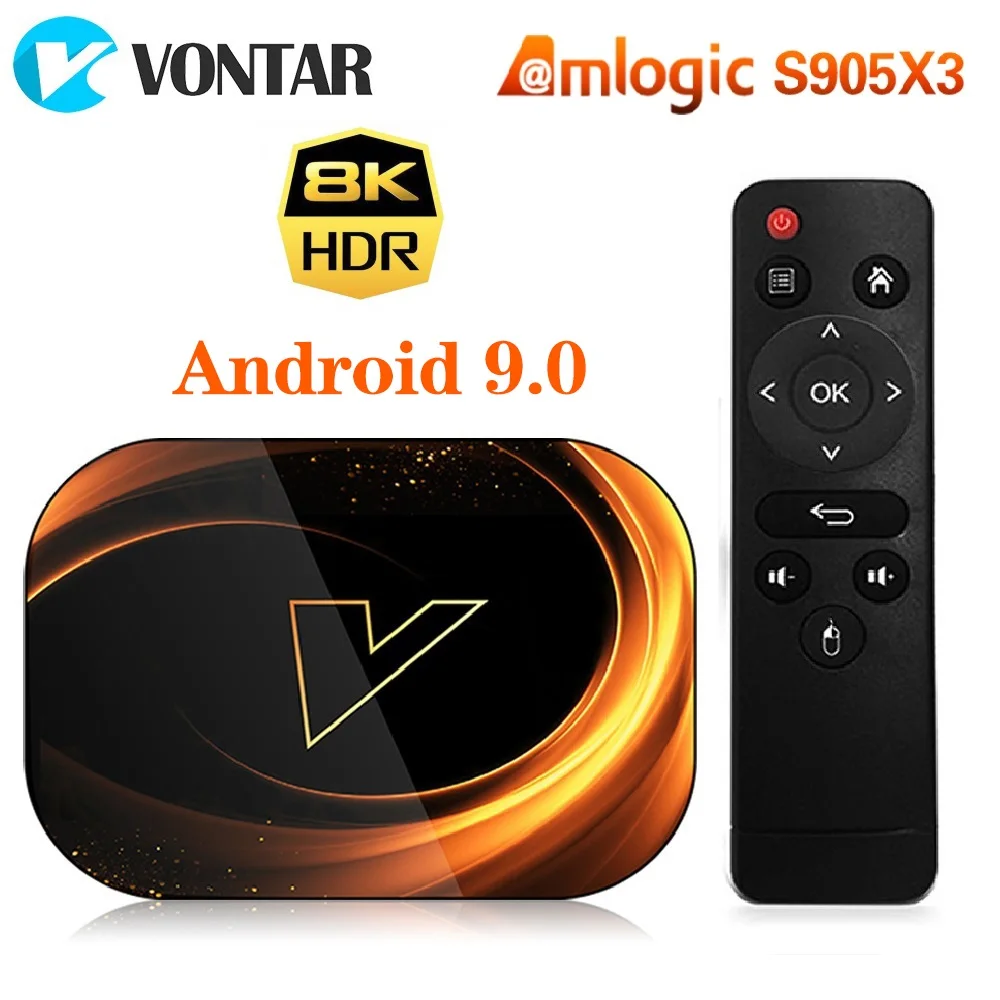 VONTAR X3 4GB 128GB 8K Smart Android 9.0 TV BOX Android 9 Amlogic S905X3 Wifi 1080P 4K Google Player Set Top Box 4GB 32GB 64GB