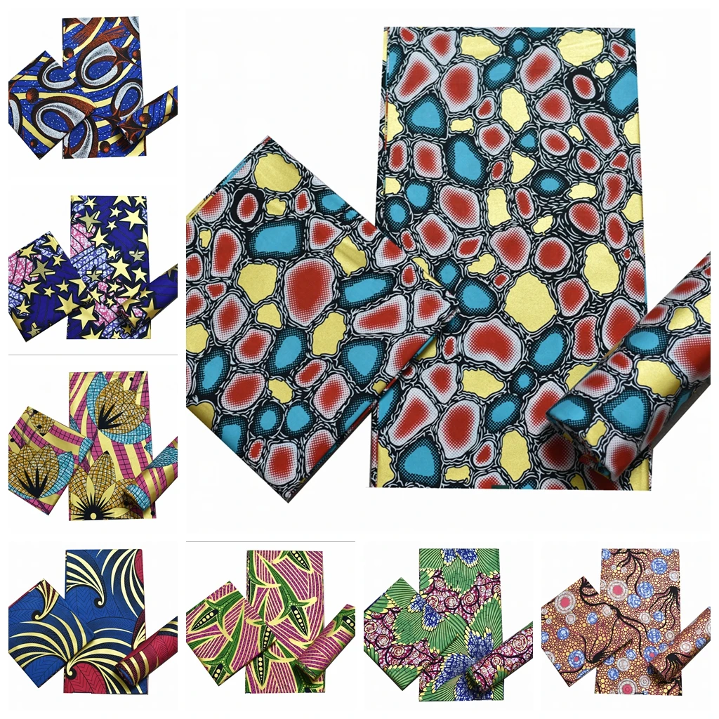 

Оригинальный настоящий воск, 100% хлопок, высокое качество, воск Kente Wax, африканская ткань, восковая ткань Kente Print, 2025 год, последние 6 ярдов восковой ткани