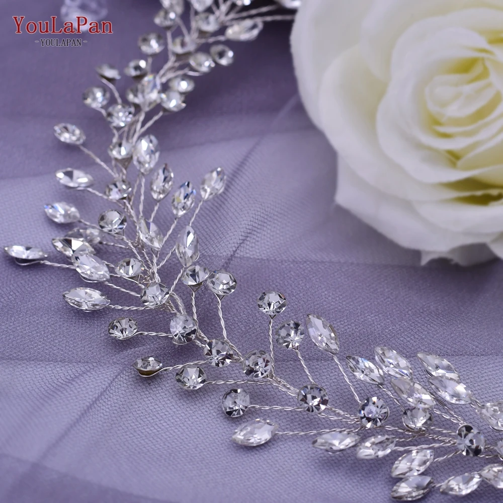 YouLaPan-cinturones de boda de cristal para mujer, cinturón de joyería hecho a mano con diamantes de imitación brillantes, accesorios para vestido