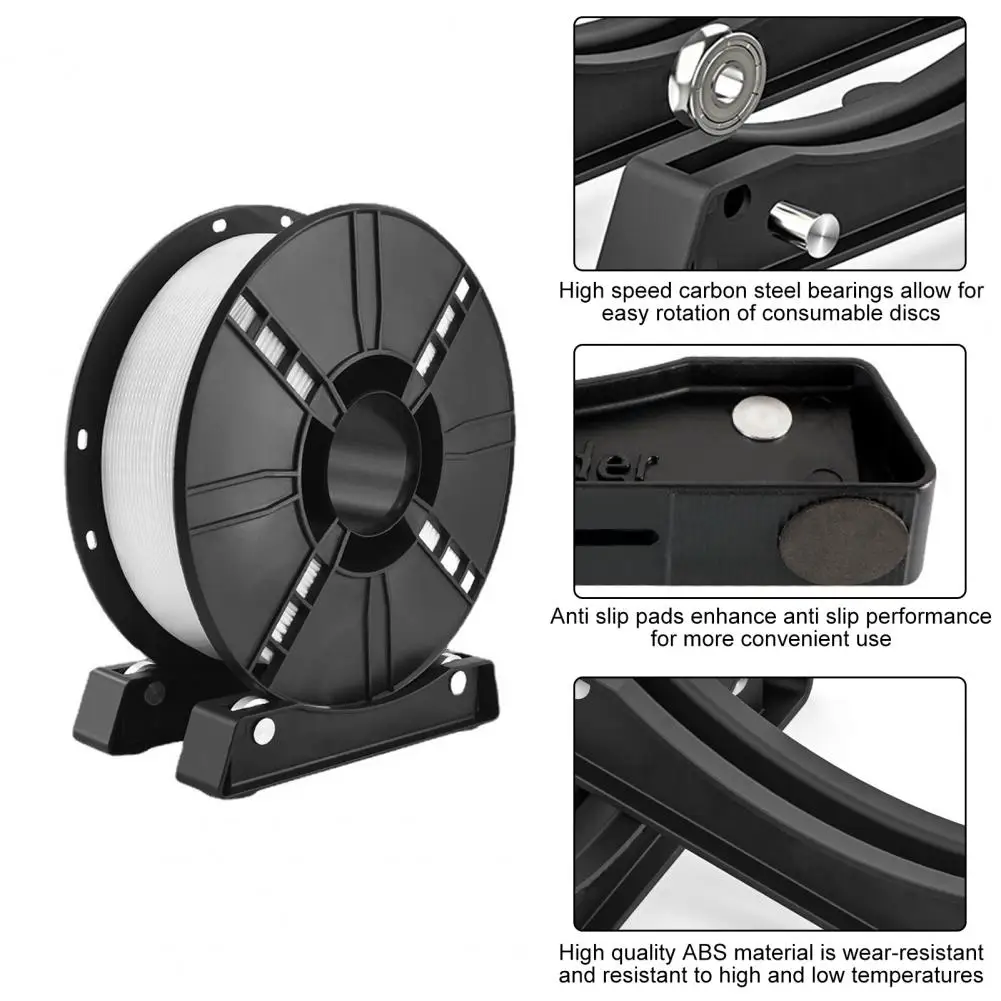 3D Printer Filament Spool Holder Curved Groove Sliding Filament Mount Rack Bracket PLA Filament Stand 3D Printer Accessories