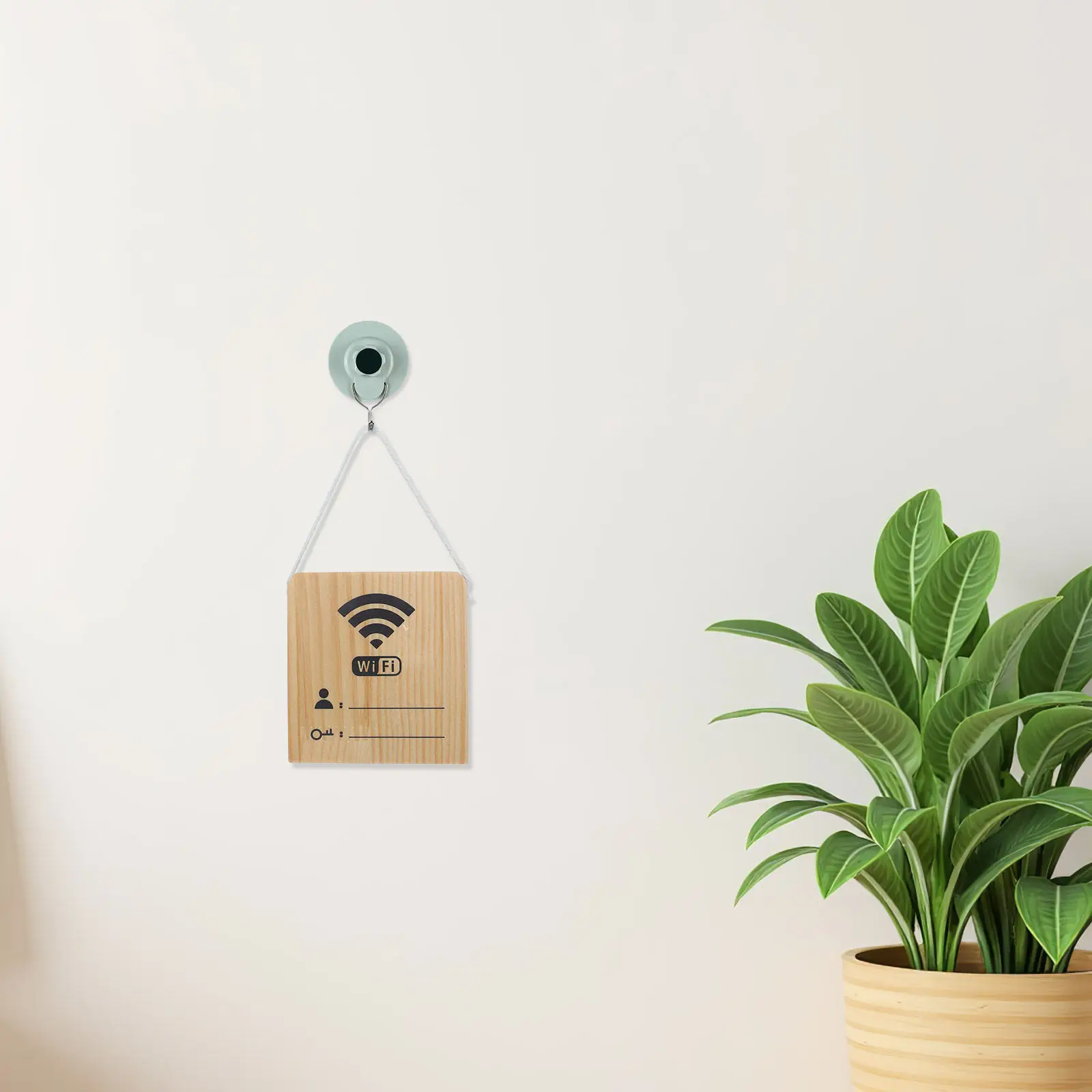 Wooden WiFi Password Sign Hanging Decor for Home Business Guest Room Cafe Bar WiFi Connection Sign Wireless Network Display