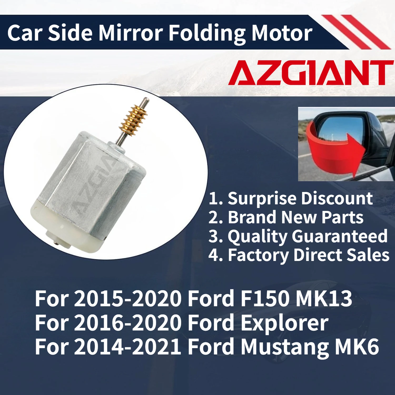 

For Ford F150 MK13 2015-2020/Mustang MK6 2014-2021 AZGIANT Car Side Mirror Folding Motor Brand New replacement parts OEM