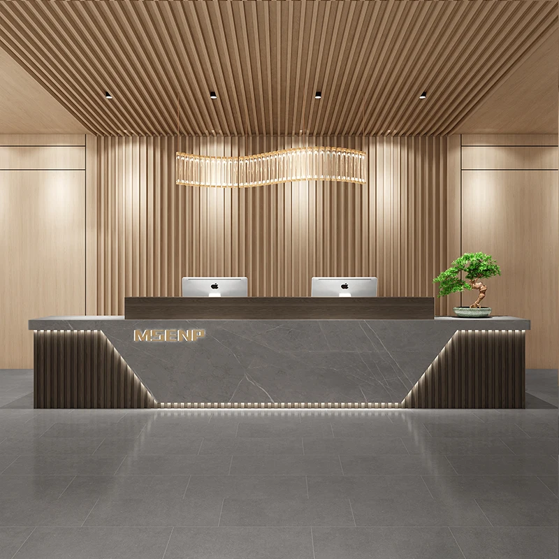 Beauty Gym Reception Desks Luxury Office Service Store Information Advisory Reception Desks Hotel Comptoir Caisse Furniture