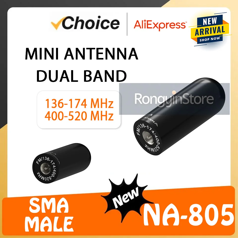 ناغويا NA-805 ثنائي النطاق U/V 144/430 ميجا هرتز SMA-M هوائي قصير ذكر لـ TH-UV8000D لاسلكي تخاطب MD-UV390 Plus MD-UV380 راديو ثنائي الاتجاه