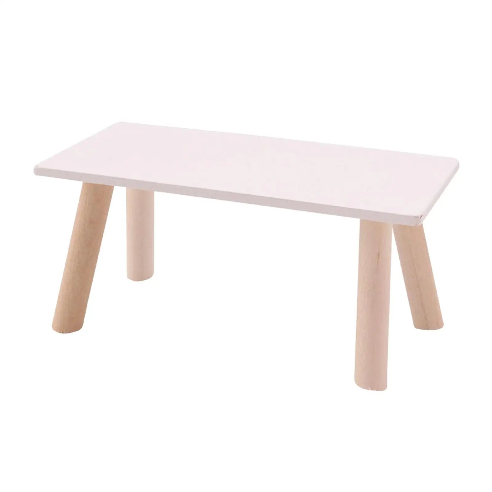 Wooden Miniature Coffee Table End /12 Dollhouse Living Room Creative Furniture Model Accessory Toys