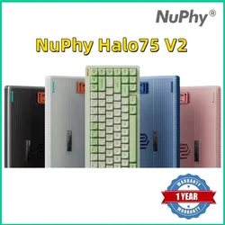 NuPhy-Teclado mecánico Halo75 V2 con Bluetooth 2,4g, inalámbrico, 75% QMK/VIA, Gateron, interruptor Compatible con Windows/Ma/ISO