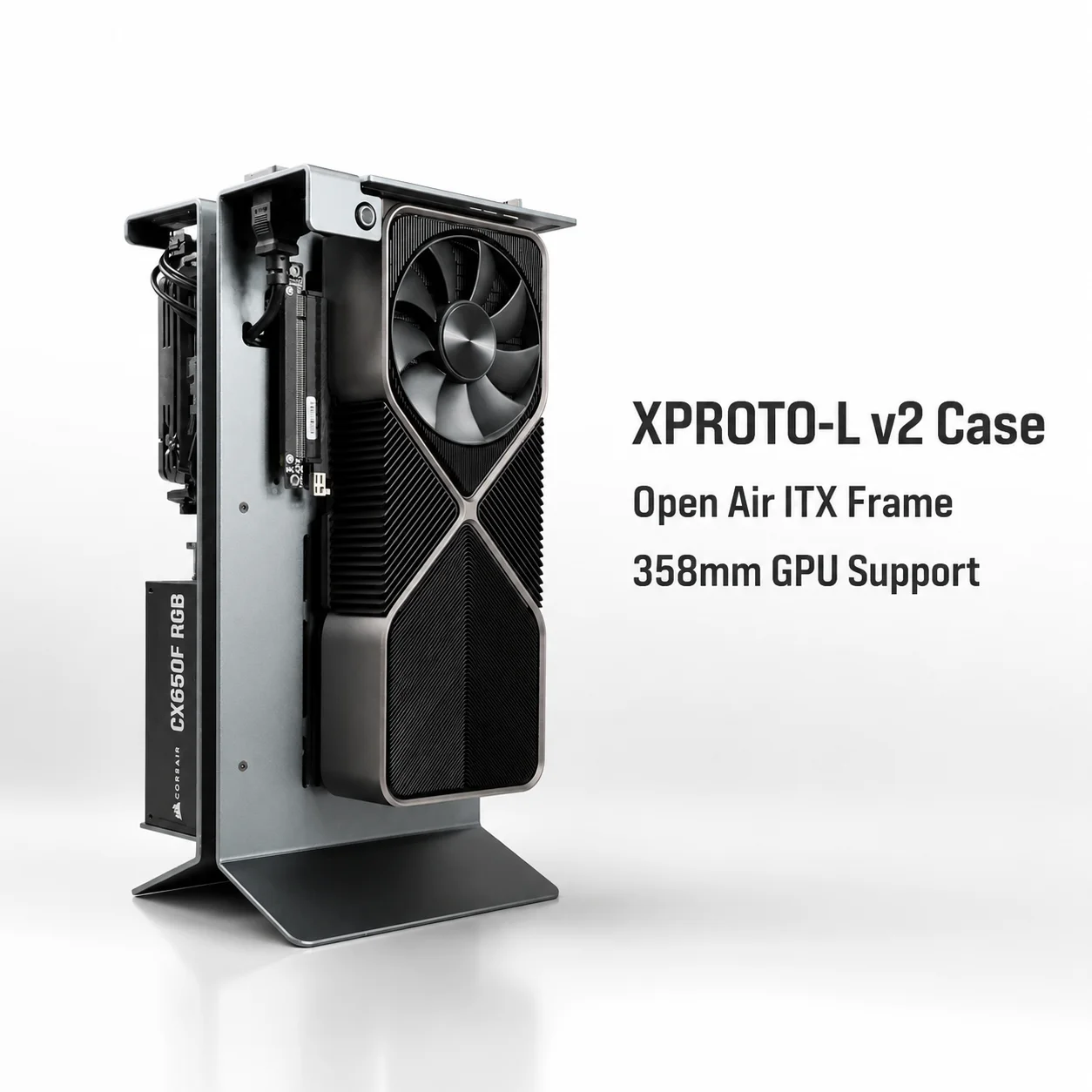 XTIA XPROTO-L v2 Open Air Mini ITX Case Aluminum Butterfly Frame