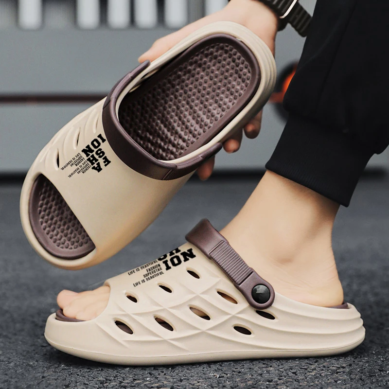 Fashion Men Sandals Outdoor Beach Slippers Comfortable Soft Sole Slides Men Clogs Casual Shoes Garden Shoes Men Beach Sandals