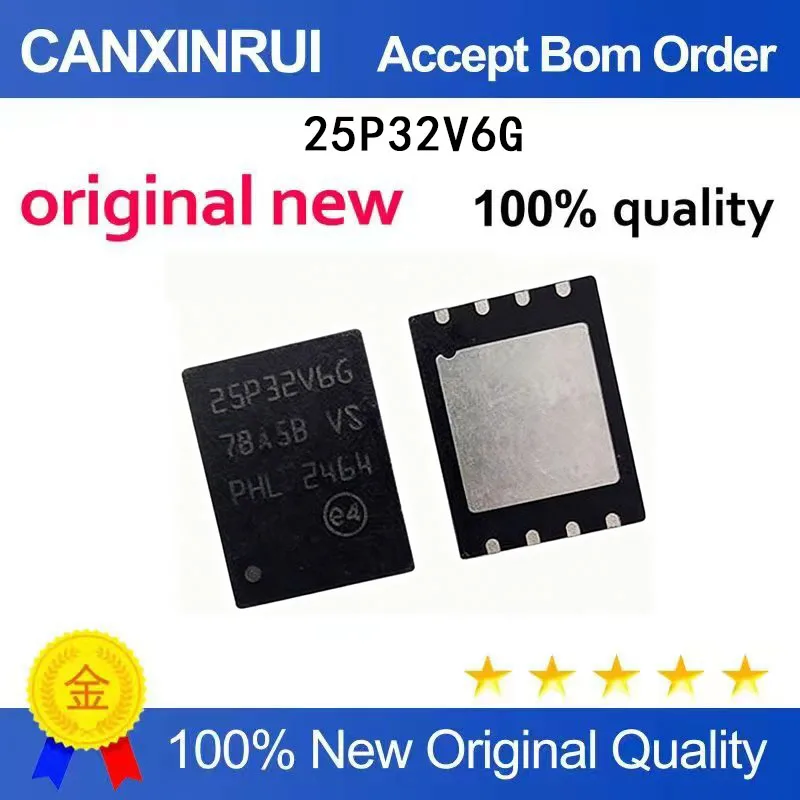 

(5-100 Pieces) New SMT M25P32-VMP6TG 25P32V6G VFDFPN-8 NOR Flash Storage IC
