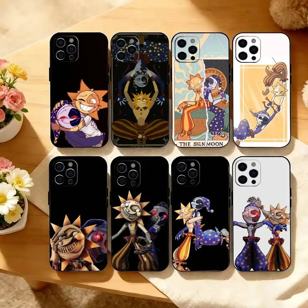 

Fnaf G-Game S-Sundrop & M-Moondrop Phone Case For iPhone 17,16,15,14,13,12,11 Plus,Pro Max,XS,Soft Silicone Black Cover