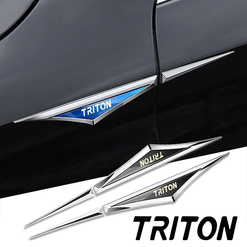 

2pcs 3d alloy car stickers car accsesories accessory for mitsubishi triton