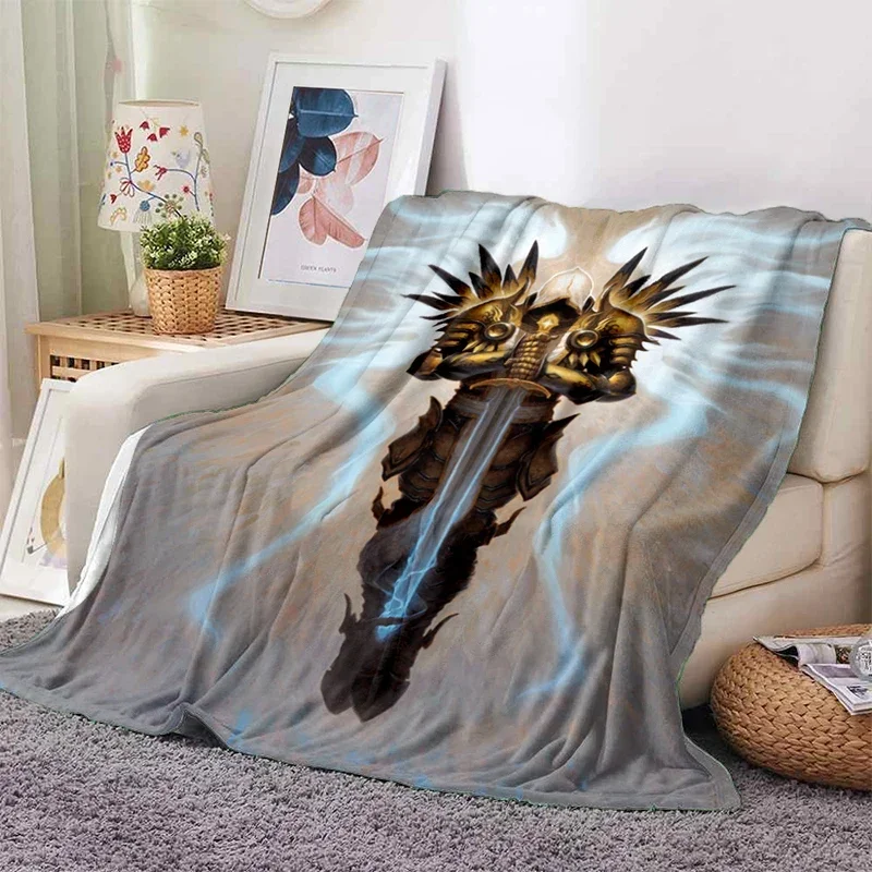 

Одеяло с принтом Diablo Art, фланелевое мягкое плюшевое одеяло для дивана-кровати, одеяло в стиле аниме, Gedruckt Bettdecke, подарок для дивана