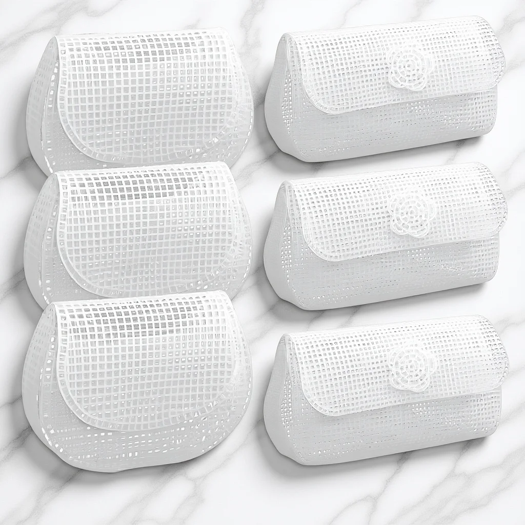 

6pcs Plastic Mesh Canvas Sheets 2mm Holes DIY Handbag Making Supplies Daisy Crochet Tote Kit Quilting Sheets Bag Accessories