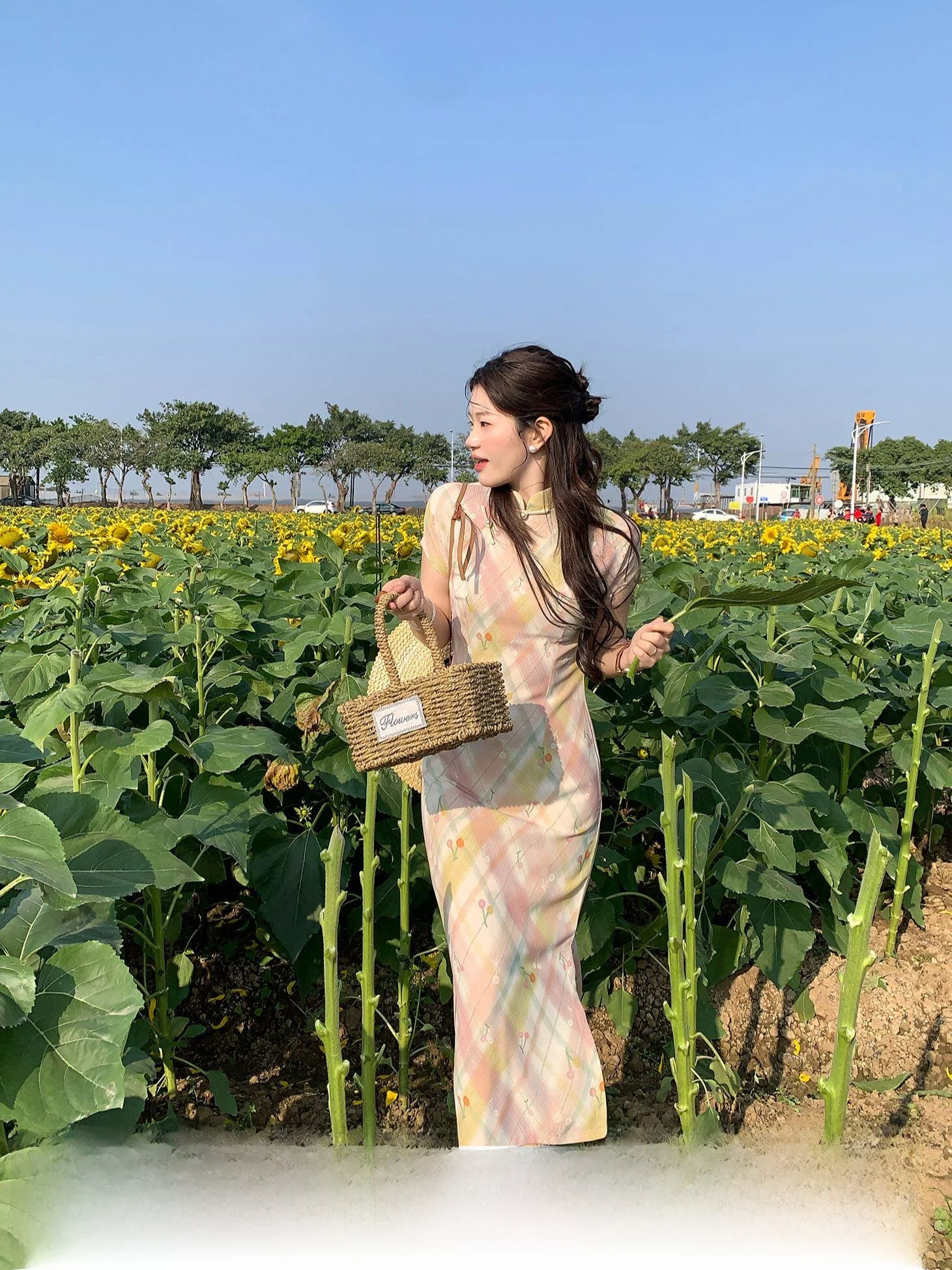 

Новое китайское женское платье-ципао с коротким рукавом, облегающее, для праздников, весна-лето, длинная юбка, корейский стиль, другие материалы