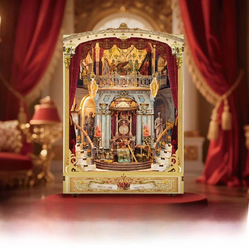 

Деревянная сборная модель дома ручной работы Cisas Gift European Sle Court Dr Opera House Time Storage Wooden Booke