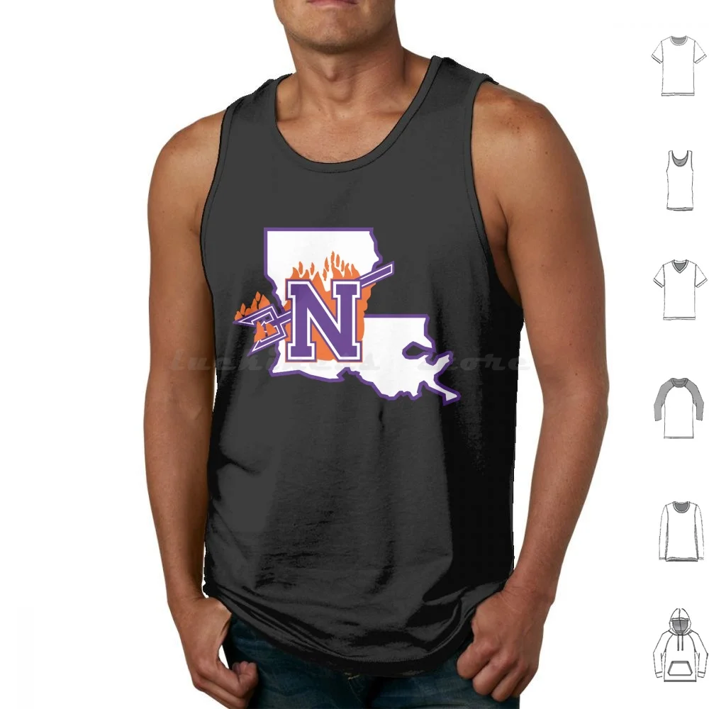 Demons-Northwestern State Tank Tops Print Cotton Demons Northwestern State