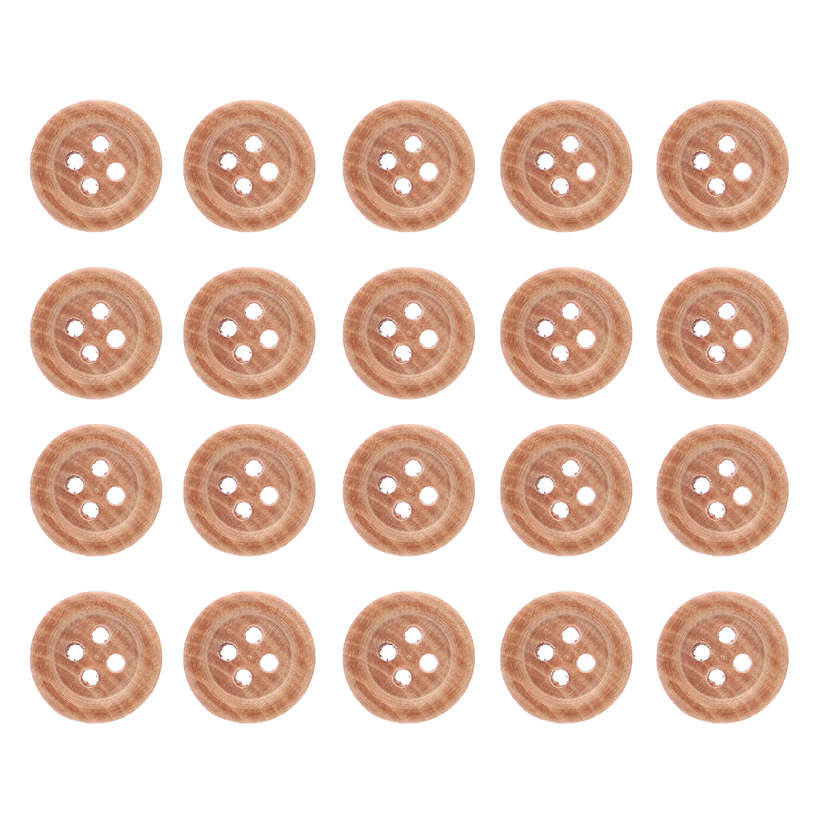 

50pcs Wooden Buttons For Sewing Diy Round Button High-Class Smooth Burr-Free Coat Replacement Four Hole Sewing Buttons