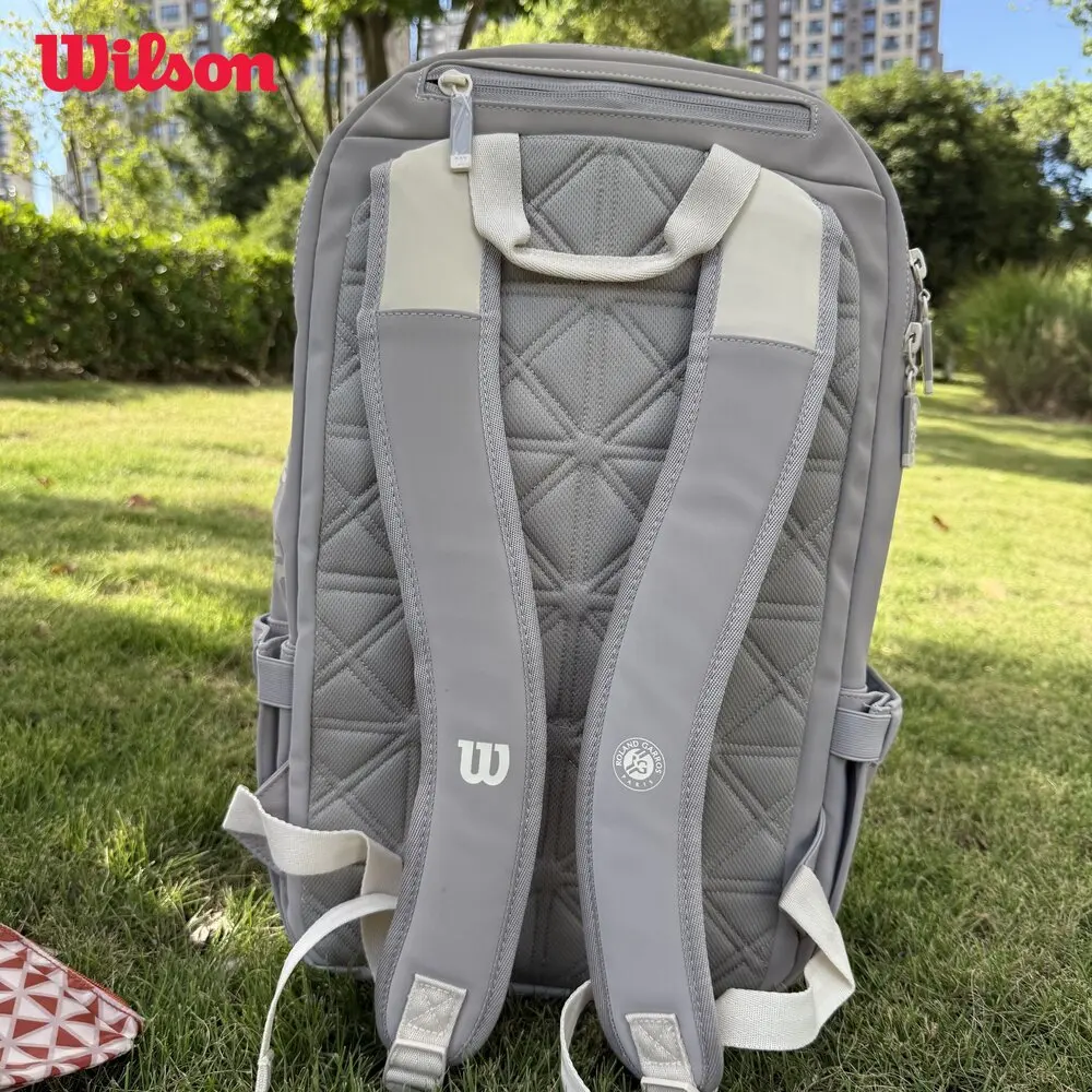 Wilson Large Capacity Sports Tennis Racquet Bag Roland Garros 2025 Super Tour Session Soiree Backpack with Shoe Compartment