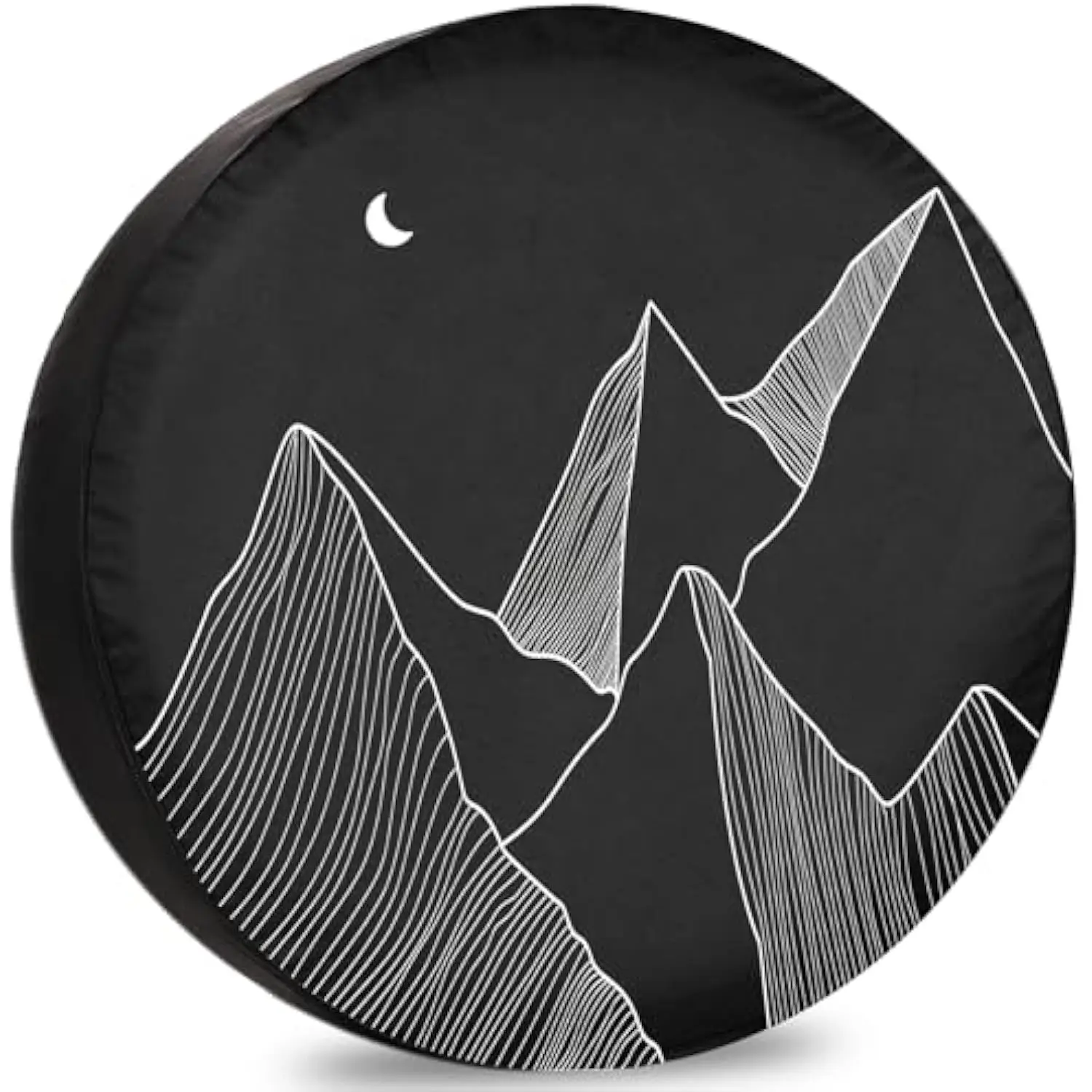 

Mountain Night Sky Crescent Moon Spare Tire Cover Weatherproof Trailer Camper Accessories 16 Inch