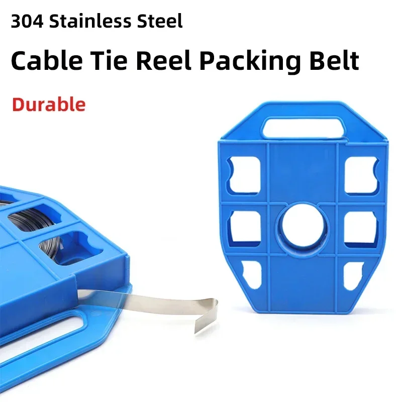 

Stainless Steel Cable Tie Reel Packing Belt Metal Tie Plastic Packaging Box（Suitable for 6.4-20mm cable tie reels）