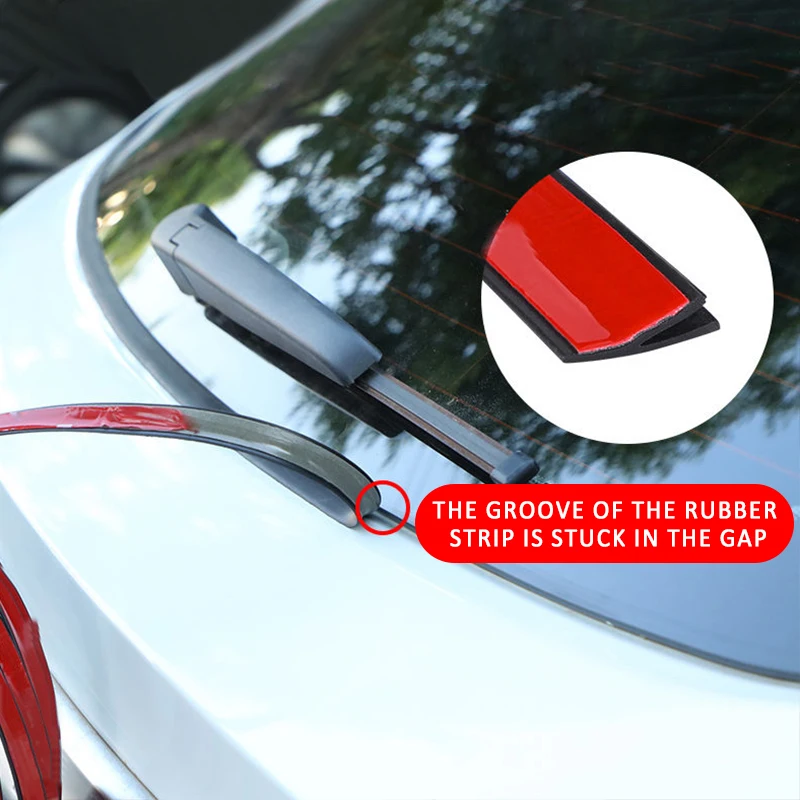 Auto Rubber Noise Insulation Seal Sticker Car Rear Window Roof Edge Sealing Strip Y Shape Rubber Seal Car Accessory