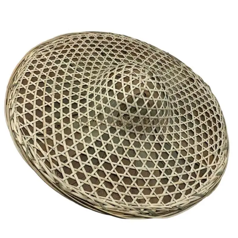 367C قبعة الصيد المصنوعة من الخيزران على الطراز الصيني التقليدي في الهواء الطلق قبعة مقاومة للشمس للمراهقين