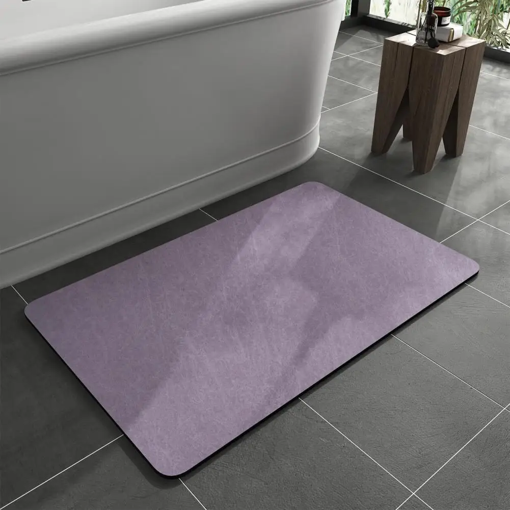 Flexible Stone Bath Mat Low-profile Bath Rug Quick-drying Diatom Mud Bathroom Floor Mat Absorbent Anti-slip Easy to for Bath