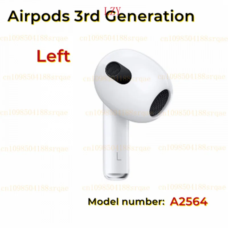 95new لسماعات Apple AirPods الجيل الثالث بلوتوث الجانب الأيسر (L) الجانب الأيسر A2564