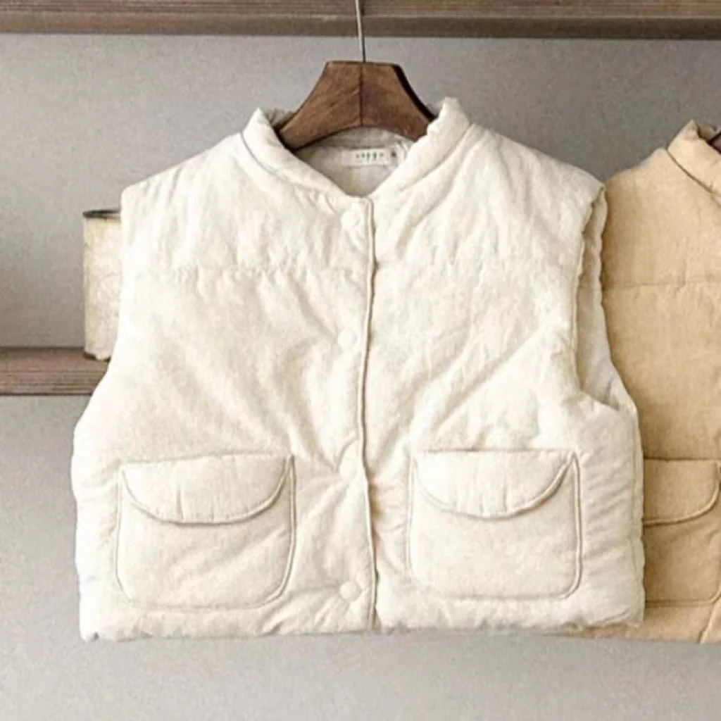 Herfst Winter Nieuwe Baby Mouwloze Vest Jas Baby Meisje Solide Warm Vest Peuter Jongen Katoenen Gewatteerde Kinderen Vrijetijdskleding